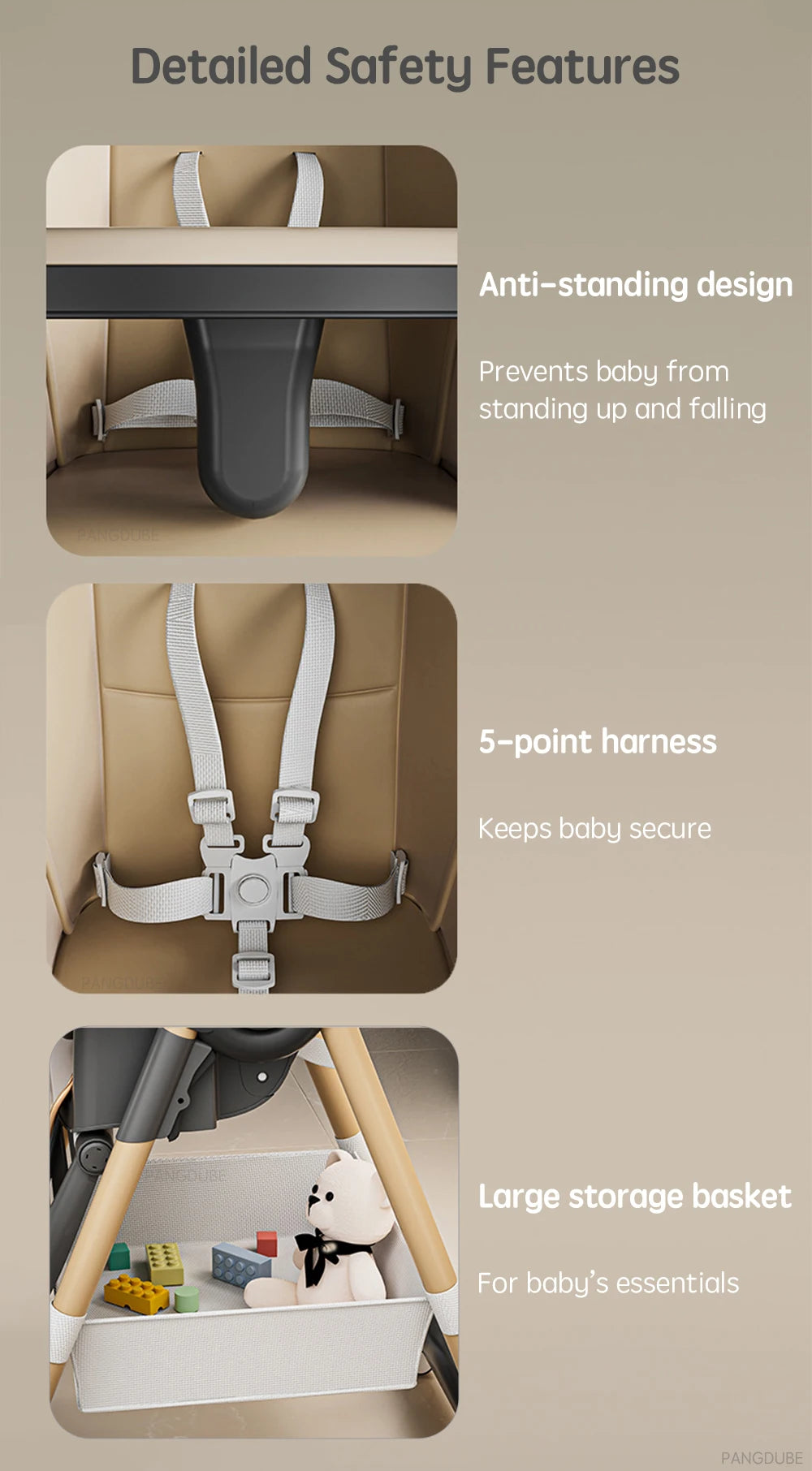 Chaise Haute Évolutive & Élégante pour Bébé
