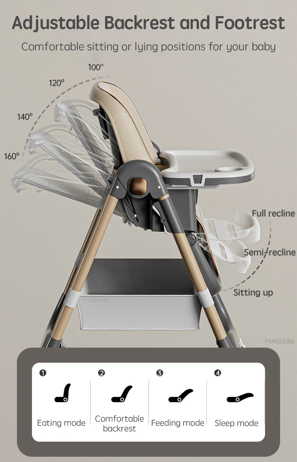 Chaise Haute Évolutive & Élégante pour Bébé