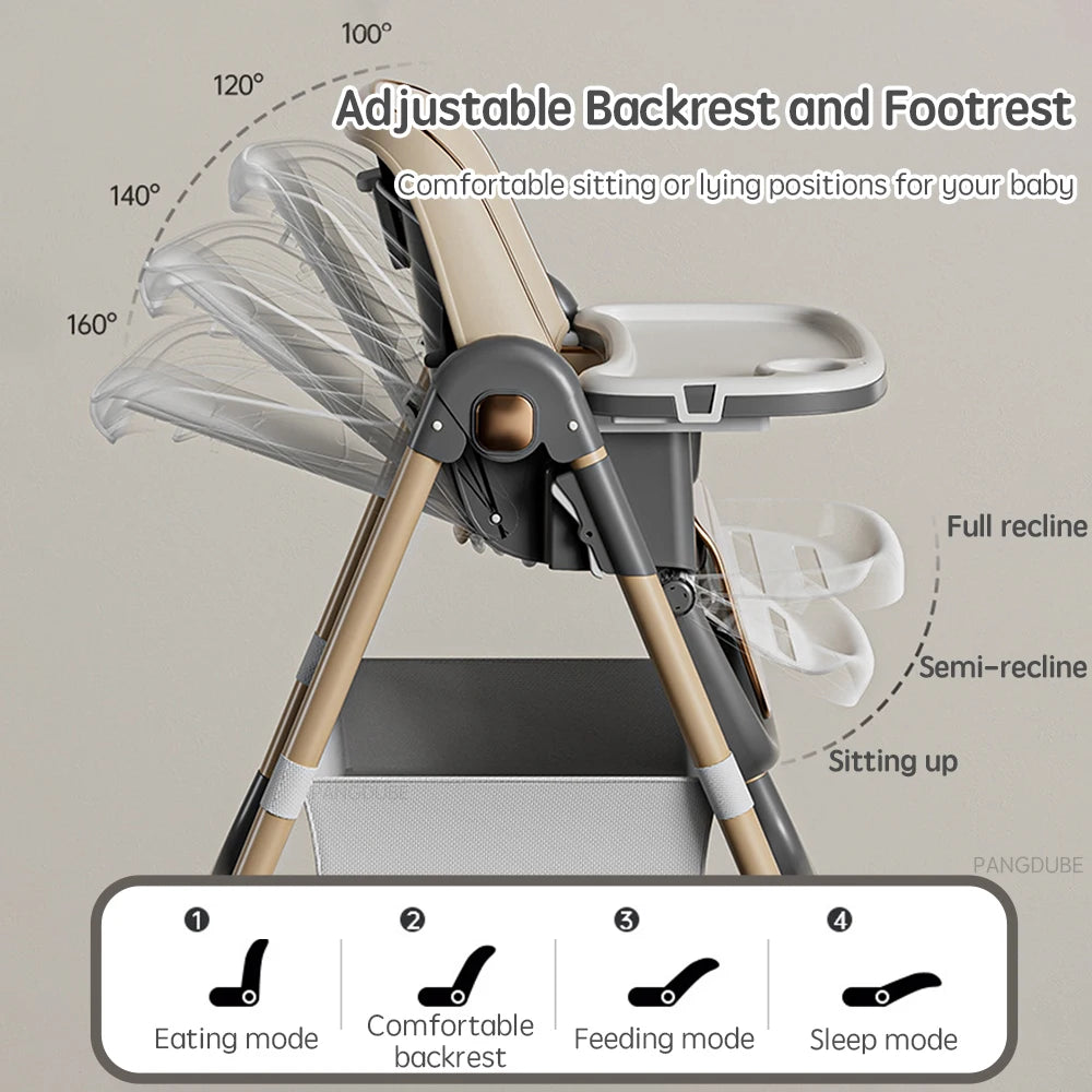 Chaise Haute Évolutive & Élégante pour Bébé
