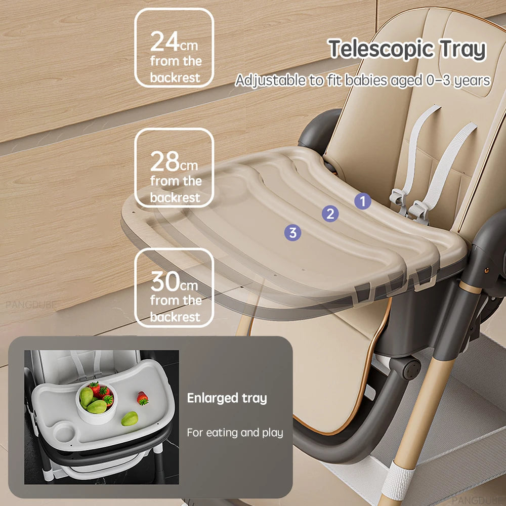 Chaise Haute Évolutive & Élégante pour Bébé