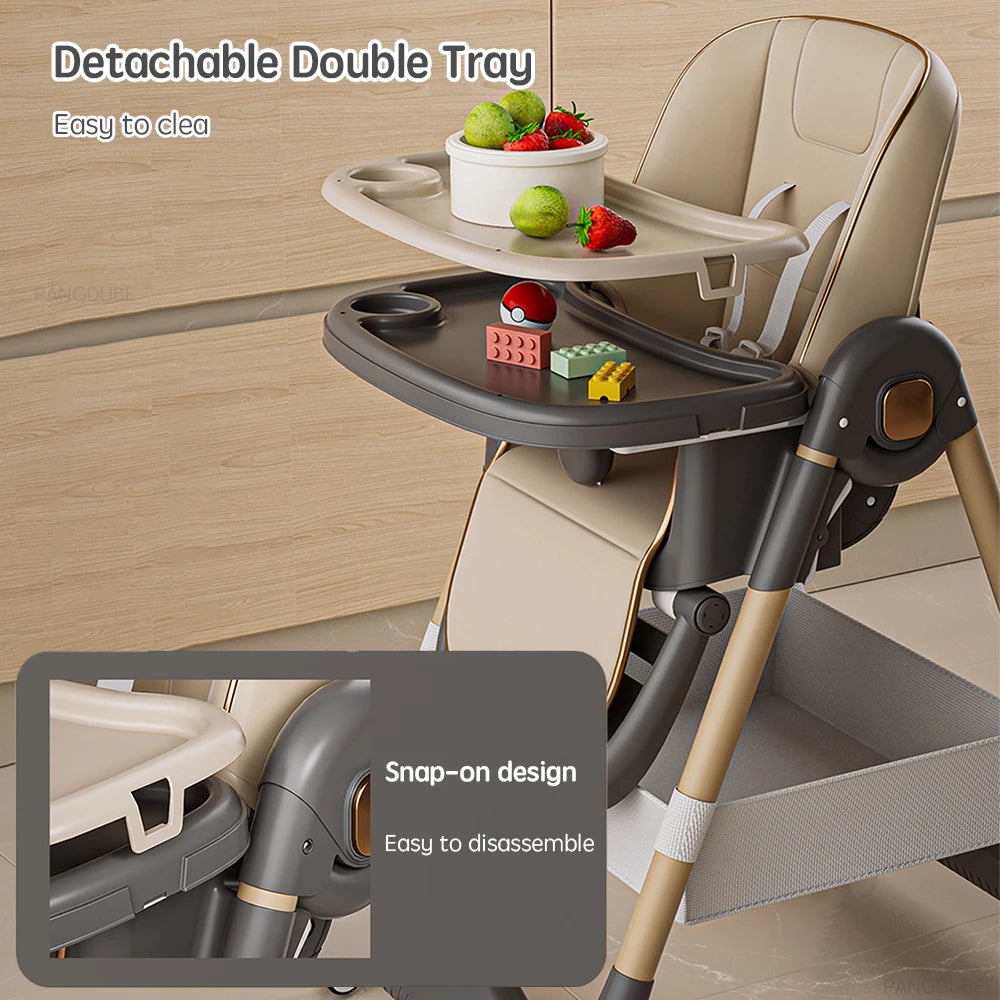 Chaise Haute Évolutive & Élégante pour Bébé