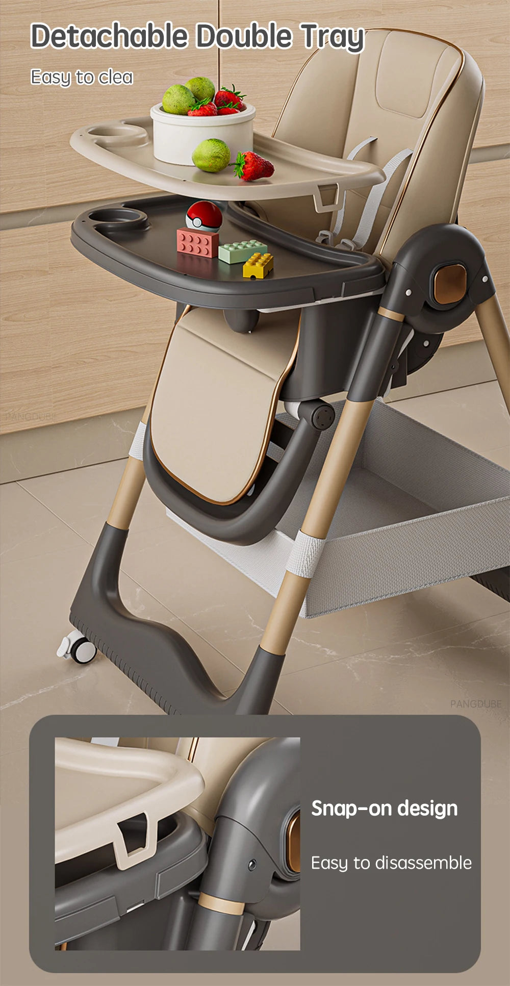 Chaise Haute Évolutive & Élégante pour Bébé