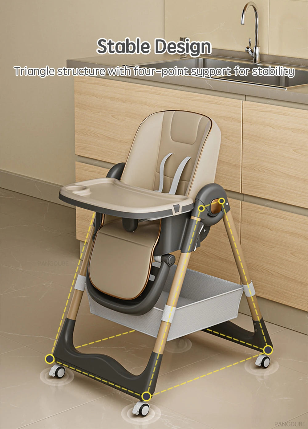 Chaise Haute Évolutive & Élégante pour Bébé